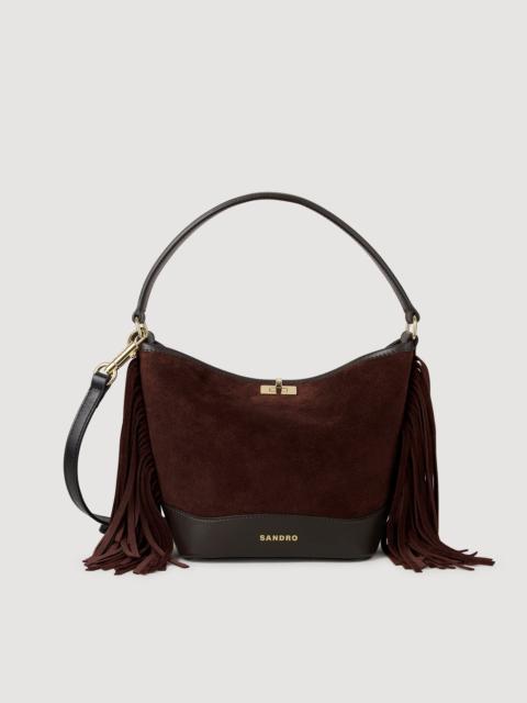 Sandro FRINGED SUEDE TANGOSO BAG