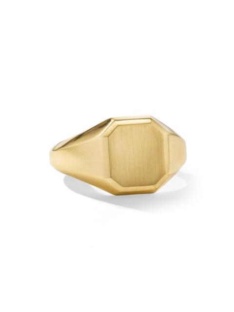 DAVID YURMAN Men's Streamline Signet Ring in 18K Yellow Gold, 14mm - Gold