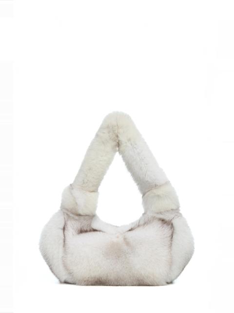 GABRIELA HEARST Mini Antonia Bag In White Recycled Fur
