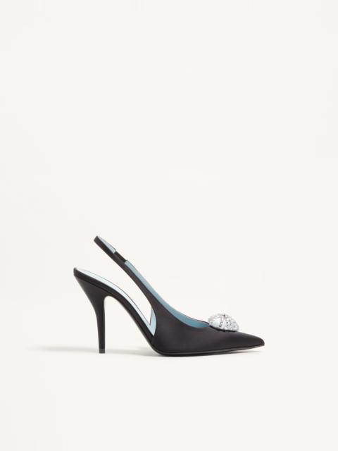 Valentino COEUR ROYAL SATIN SLINGBACK PUMP 100MM