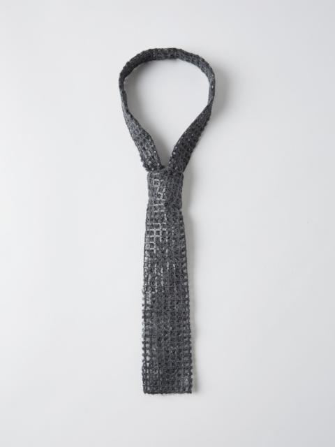 Brunello Cucinelli Dazzling net embroidery tie in mohair and wool