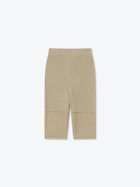 JESSA - Ribbed-knit shorts - Mottled creme