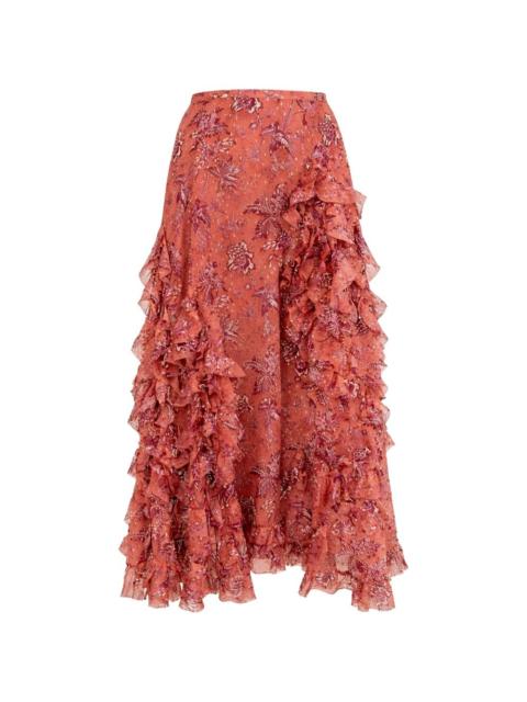 ULLA JOHNSON cascading ruffled skirt