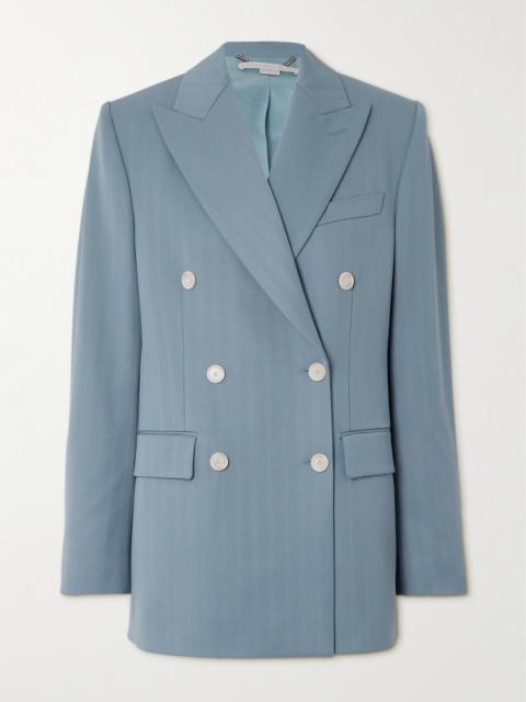 Stella McCartney Double-breasted Striped Wool-blend Blazer