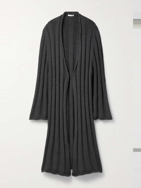 The Row Dorlence oversized ribbed wool-blend cardigan