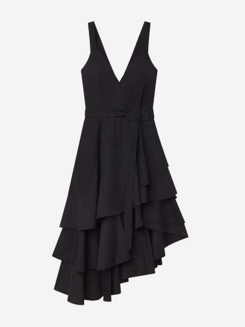 CO Asymmetric Layered Tank Dress in Cotton Poplin