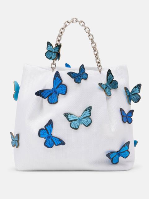 AQUAZZURA Papillon Mini appliqué raffia tote bag