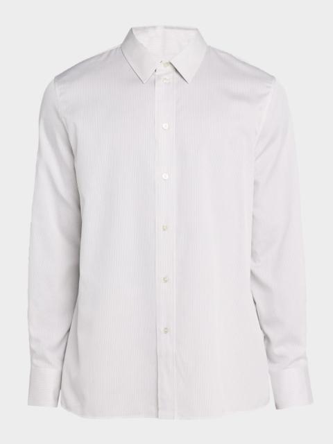 SAINT LAURENT Men's Poplin Fine Stripe Sport Shirt