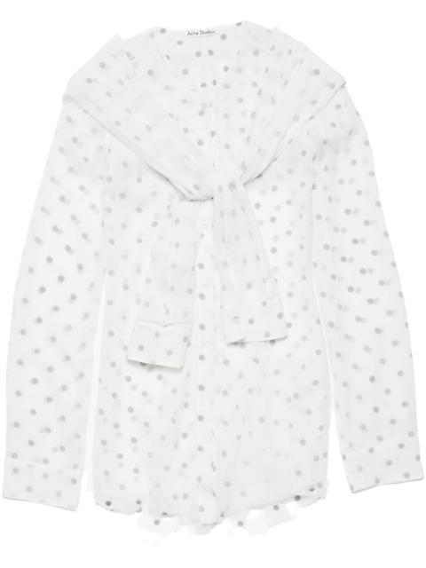 Acne Studios layered tie-neck blouse