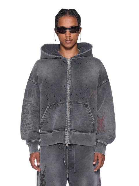 Ksubi SKOOL HALEN ZIP HOODIE CHARCOAL FADE