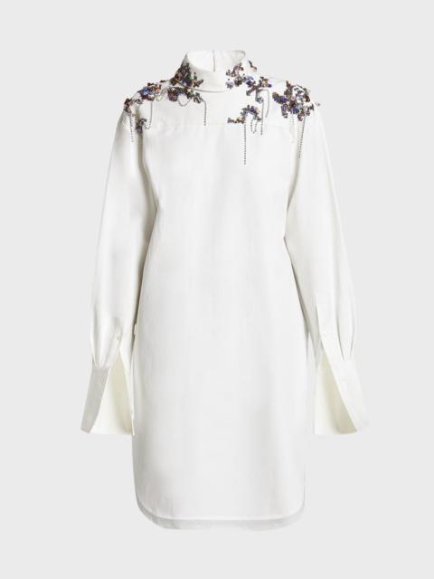 Dries Van Noten Dorso Rhinestone Embellished Shirtdress