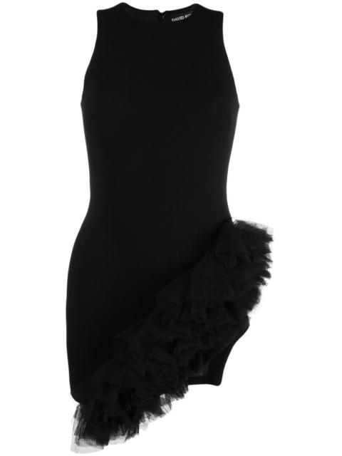 David Koma ruffle-hem asymmetric minidress