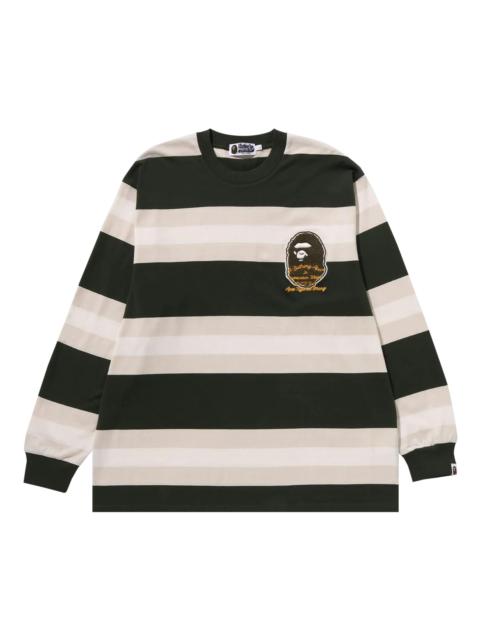 A BATHING APE® BAPE Badge Hoop Long-Sleeve Tee 'Green'
