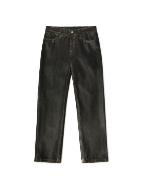 Heron Preston Distressed Leather Pants
