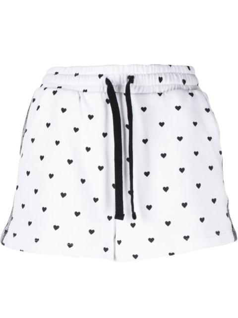 REDValentino cotton heart-print shorts