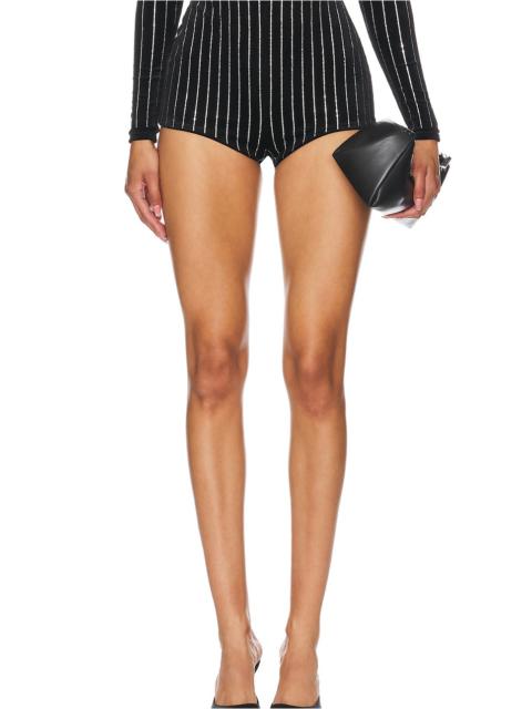 ALEX PERRY Crystal Velvet Mini Short