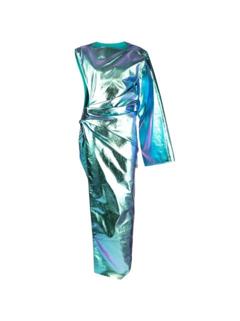 Rick Owens holographic asymmetric gown