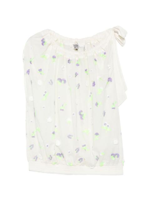 ESSENTIEL ANTWERP Jomme floral-embroidered top