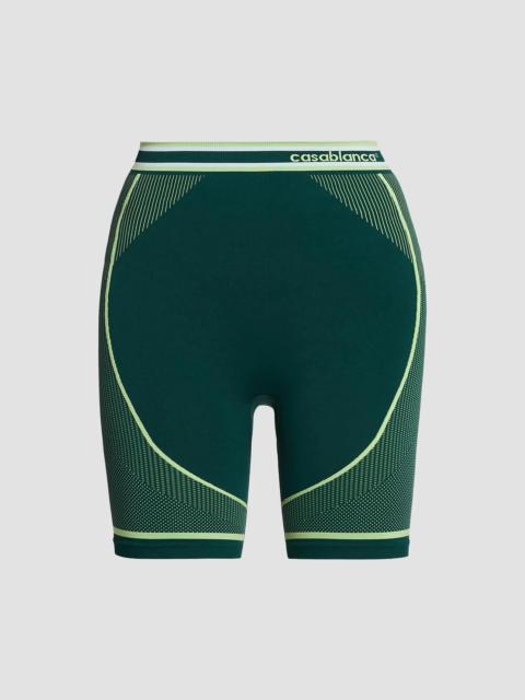 CASABLANCA Women's Logo-Print Seamless Cycling Shorts - Green