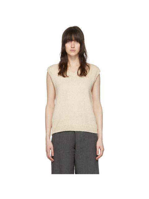ARCH THE Off-White Cotton Sweater Vest