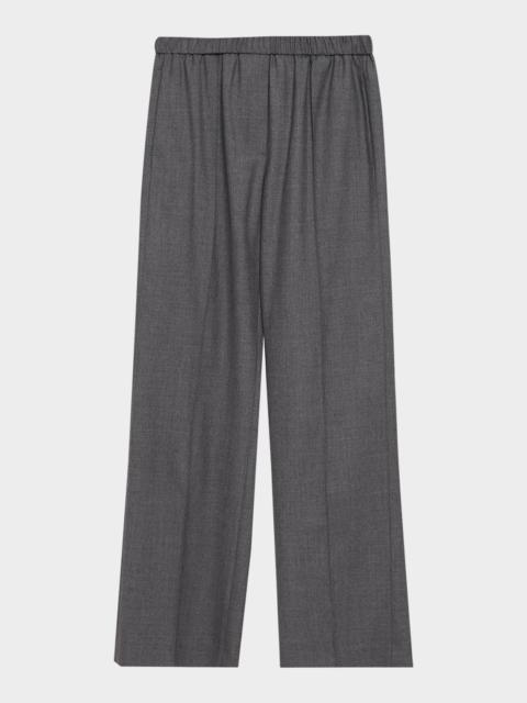 PESERICO Wide-Leg Stretch Wool Pants