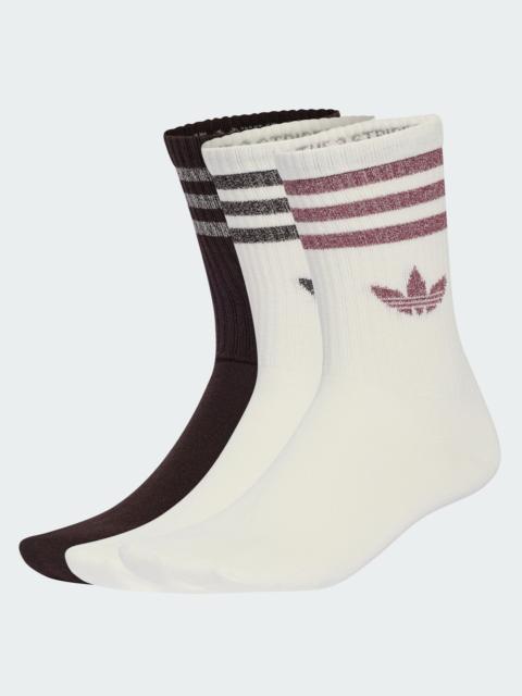 adidas 3 STRIPES GLITTER CREW SOCKS 3 PAIRS