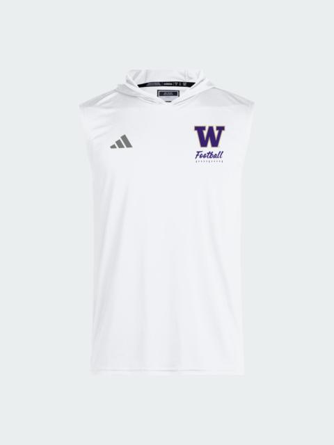 adidas Washington Huskies Mens D4T Sleeveless Hoodie
