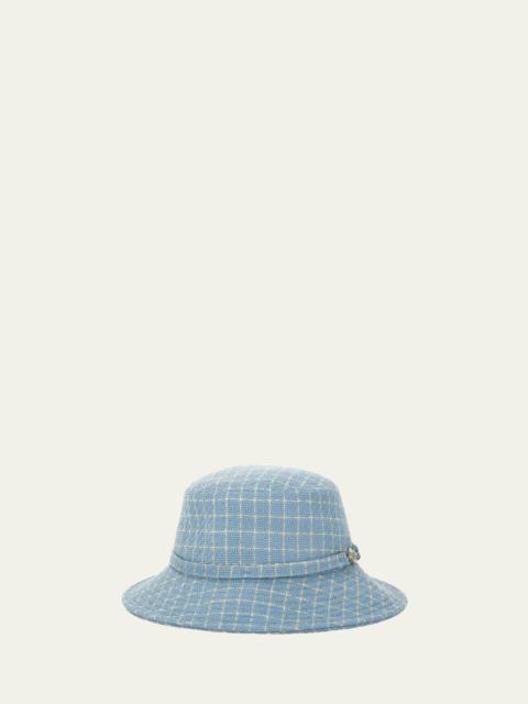 VERSACE Tweed Bucket Hat