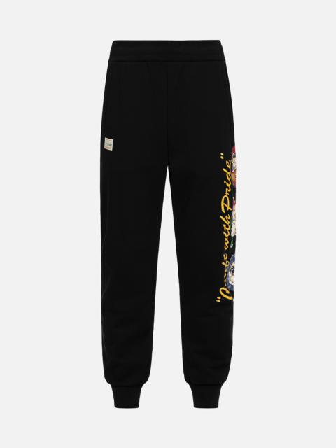 EVISU HYOTTOKO FESTIVAL PRINT REGULAR FIT SWEATPANTS