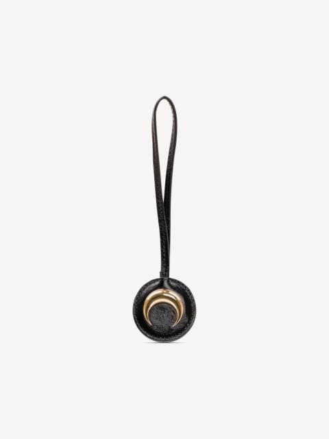 Marine Serre Moon-plaque leather keychain