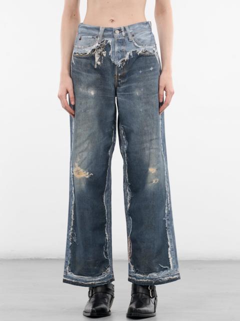 Acne Studios Trompe L'oeil Denim Print Jeans