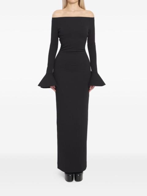 SOLACE LONDON Anica flared-cuff maxi dress