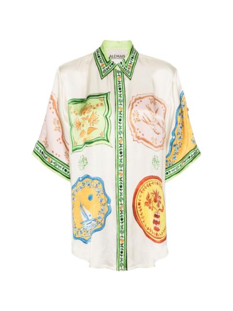 Porcelain silk shirt