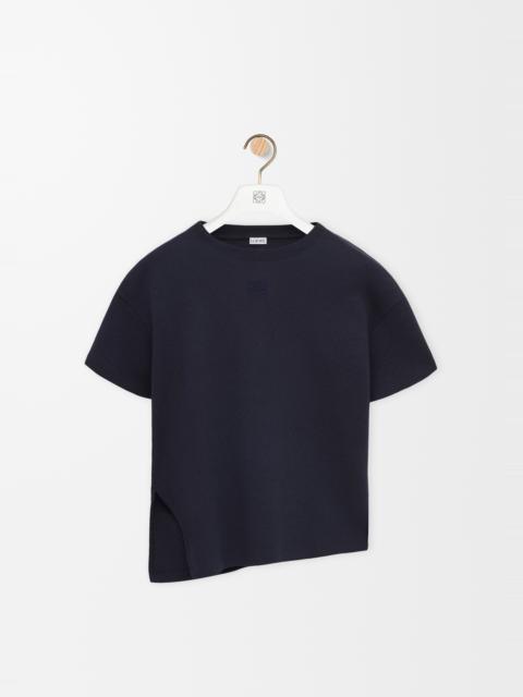 Asymmetric t-shirt in cotton blend