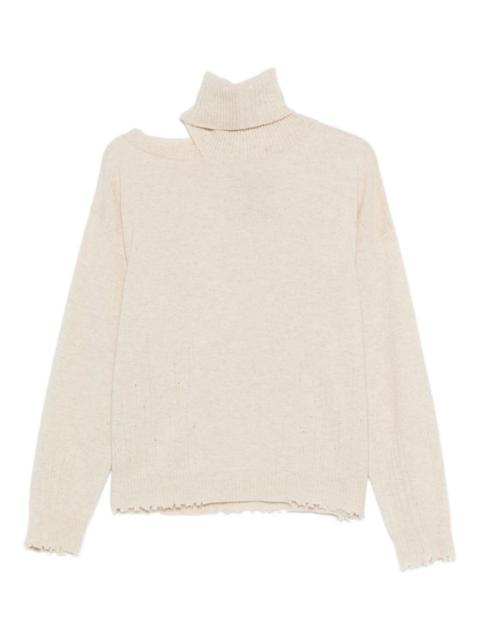 UMA WANG cut-out high-neck sweater