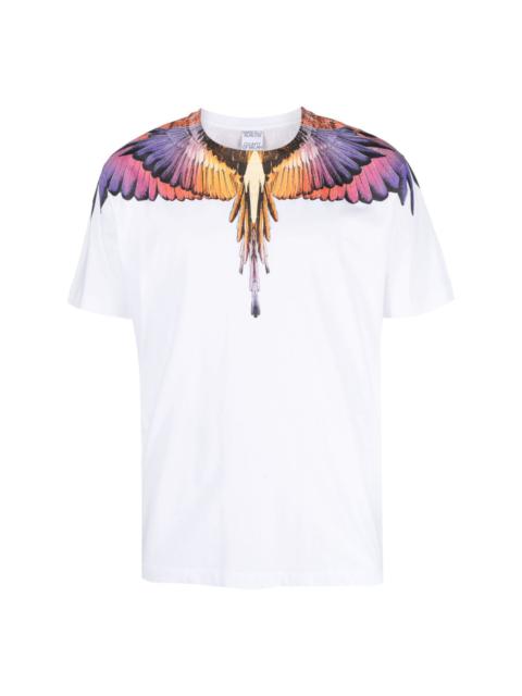 wings-print short-sleeve T-shirt
