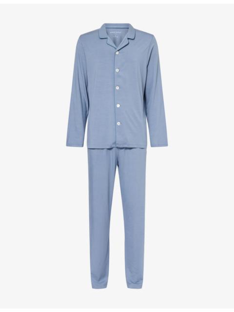 Derek Rose Basel Relaxed-Fit Jersey Pyjama Set