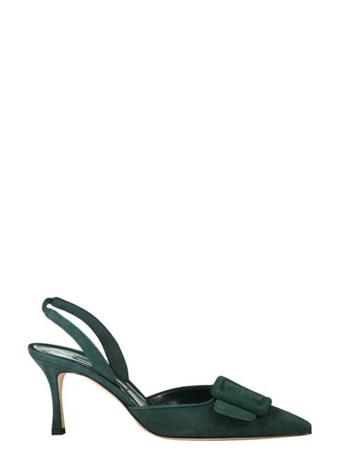 Manolo Blahnik Maysli Slingback - Dark Green