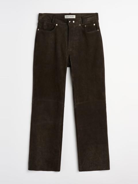 Our Legacy Carlson Cut Cold Brown Soaked Suede