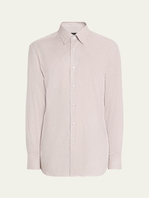 Brioni Men's Cotton Flannel Button-Down Shirt