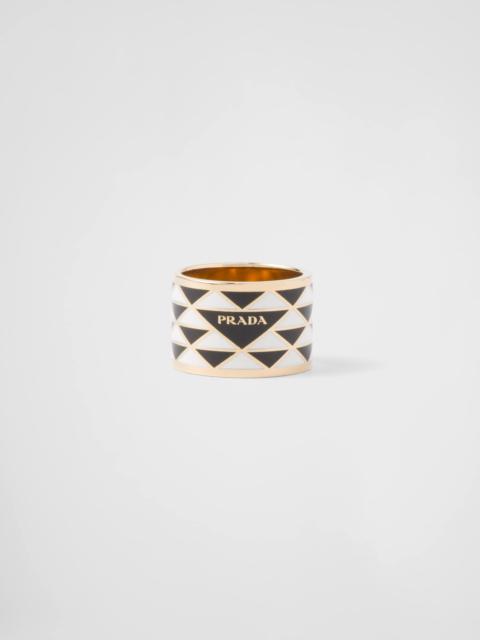 Prada Enameled metal ring