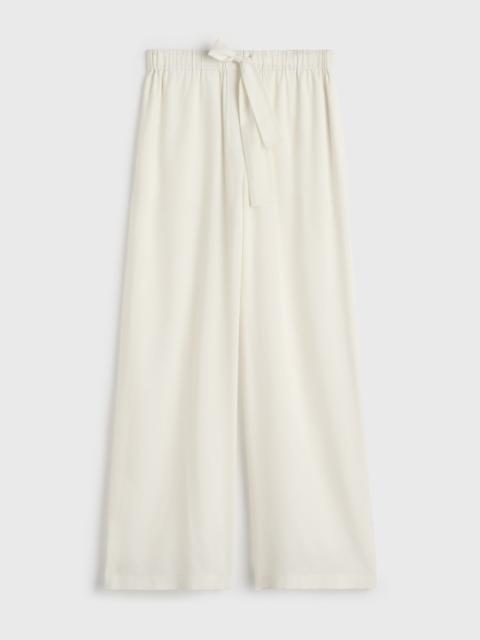 TOTEME Piped silk trousers off-white