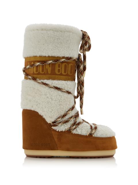 MOON BOOT Icon Shearling Boots tan