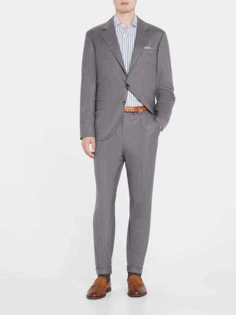 Brunello Cucinelli Men's Pinstripe Super 160s Wool Business Suit