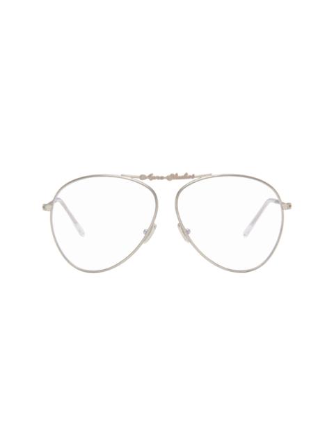 Acne Studios Silver Metal Aviator Glasses