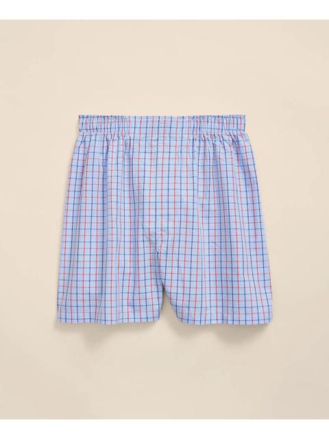 Brooks Brothers Cotton Broadcloth Check Boxers