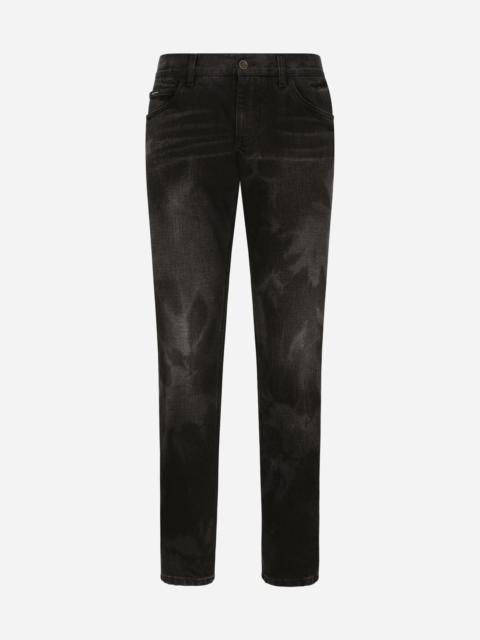 Dolce & Gabbana Regular-fit gray denim jeans