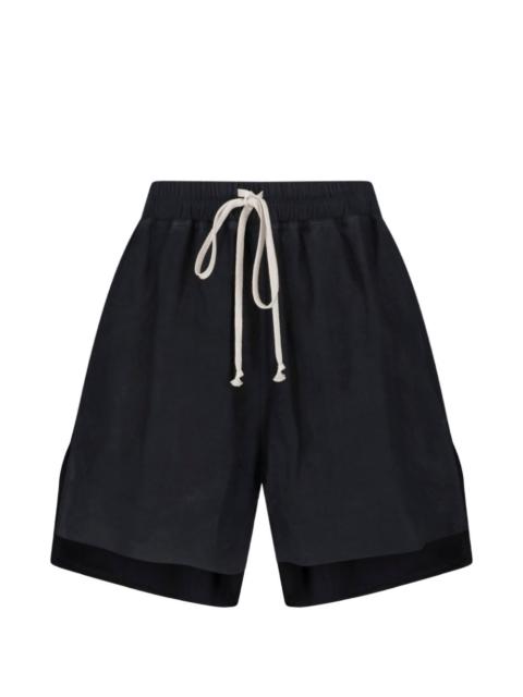 Rick Owens drawstring leather shorts