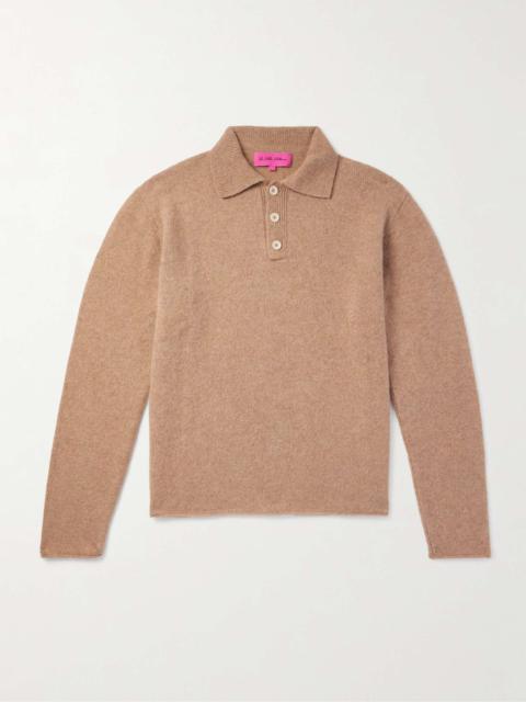 The Elder Statesman Brushed-Cashmere Polo Shirt