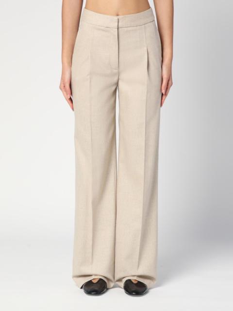 Loulou de Saison Beige wool and cashmere trousers